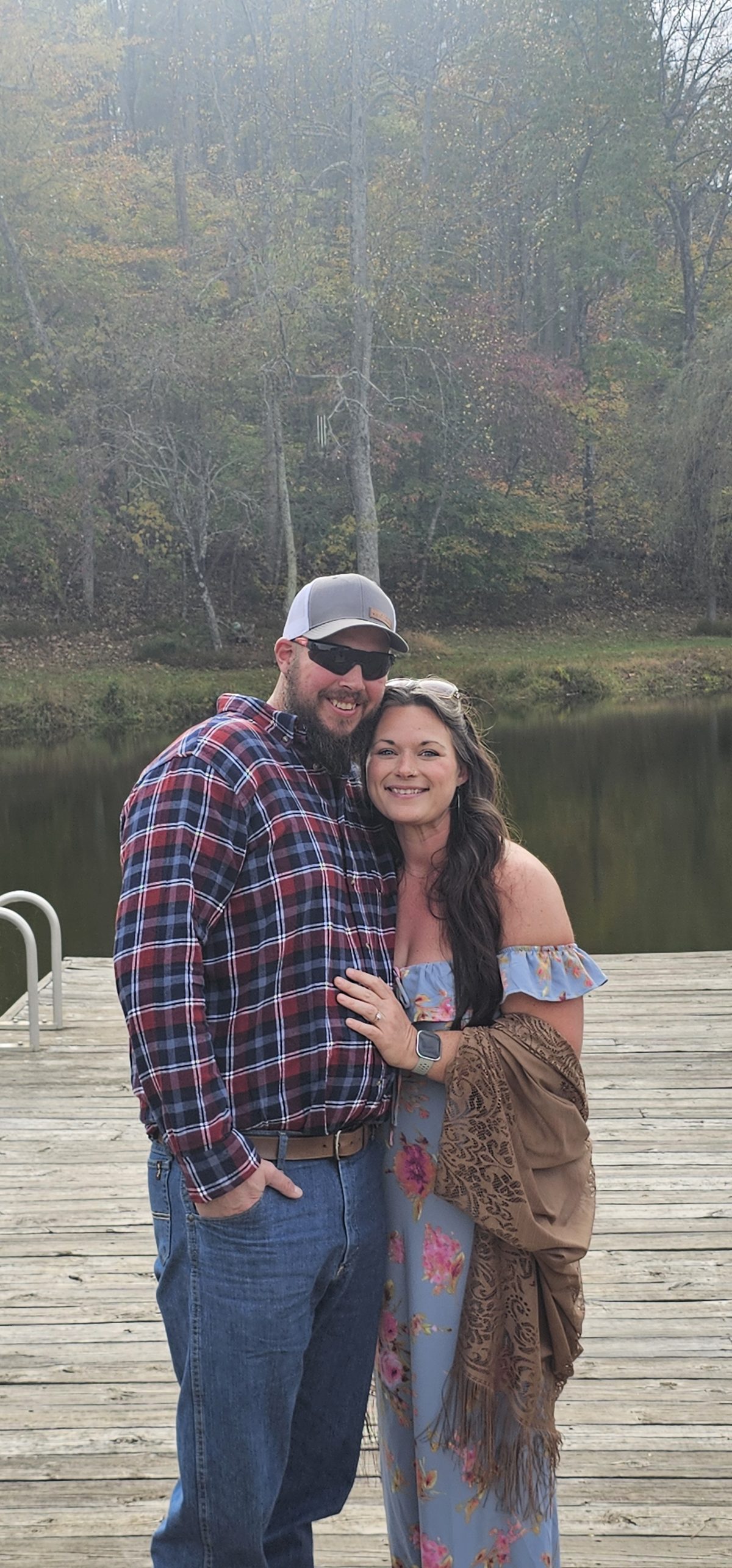 Justin and Heather Keppler by the lake