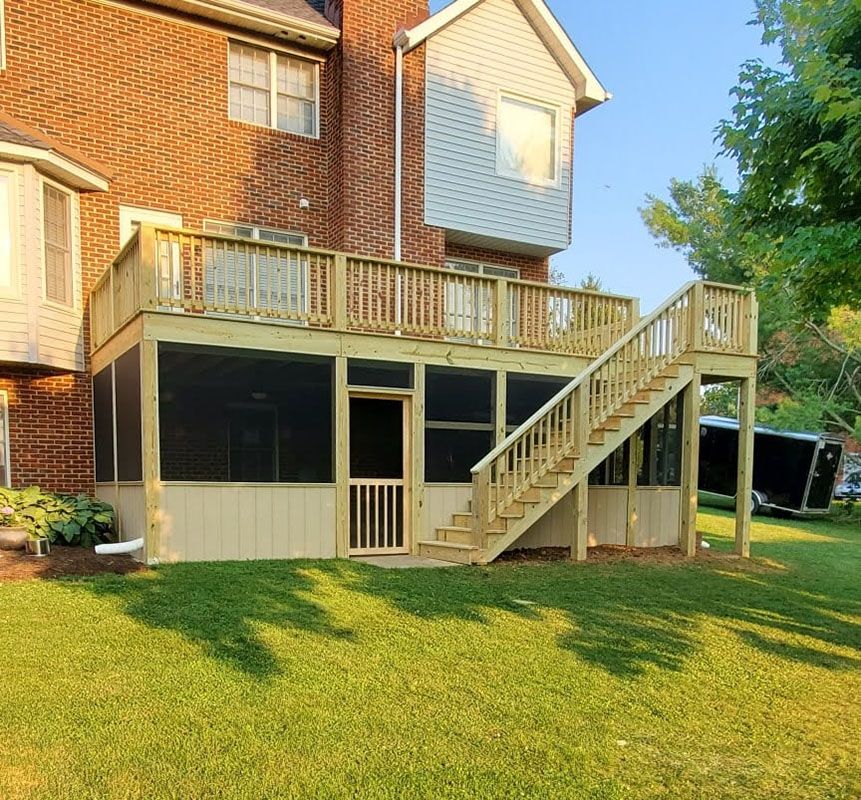 Custom back porch build