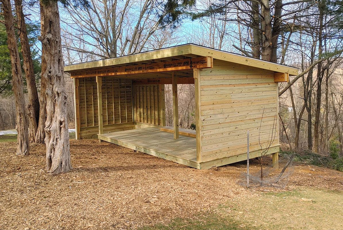 Custom outdoor shed build